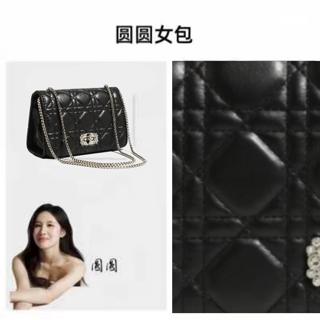 黑色菱格链条包女时尚百搭高级感单肩斜挎包小方包
