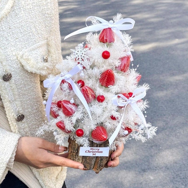 圣诞节礼物创意草莓塔抱抱桶花束diy手工自制材料包送女生女朋友