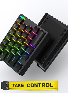 ZUOYA HE30单手游戏磁轴机械键盘有线宏编程FPS瓦吃鸡永劫急停