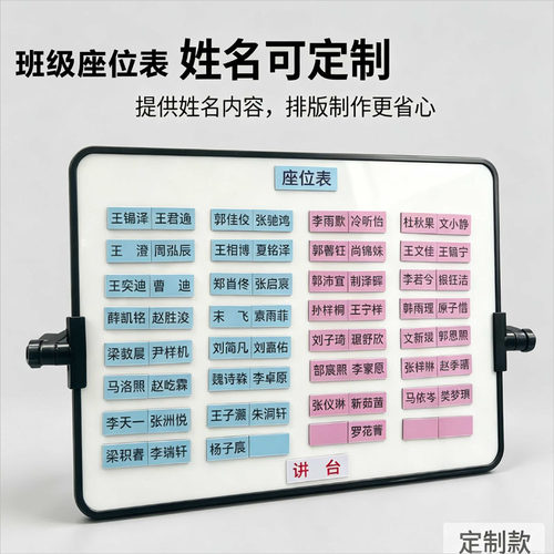 教室磁性旋转支架可定制姓名牌