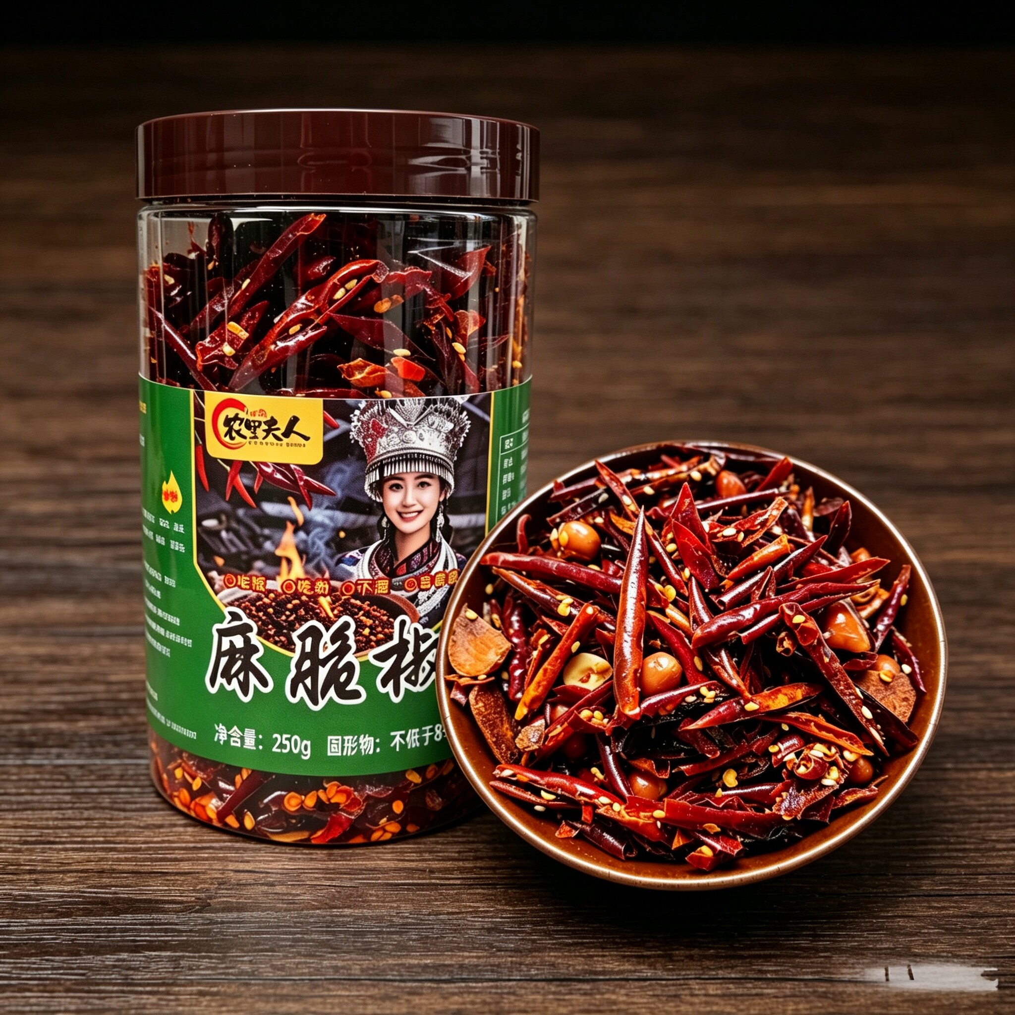 贵州特产油炸干辣椒牛肉粉配菜香辣麻辣零食香辣脆辣椒丝散装3斤