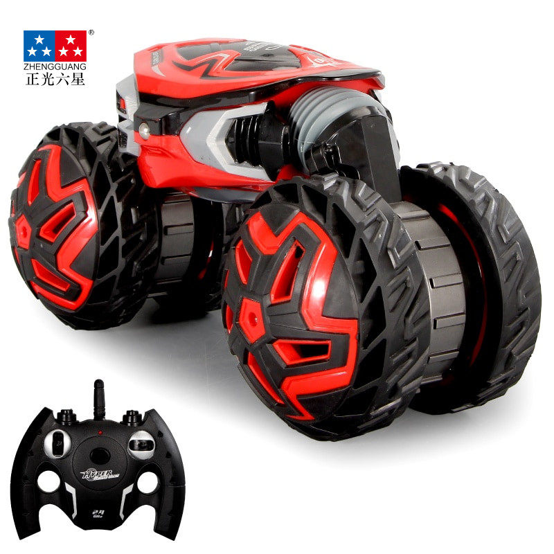 전면 및 후면 충전 원격 제어 오프로드 등반 트위스트 파이어 휠 자동차 장난감 고무 바퀴 강한 공중제비 변형 낙하 방지