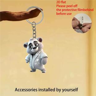 跨境亚克力创意熊悬挂装 饰汽车吊坠 饰品汽车配件内饰装