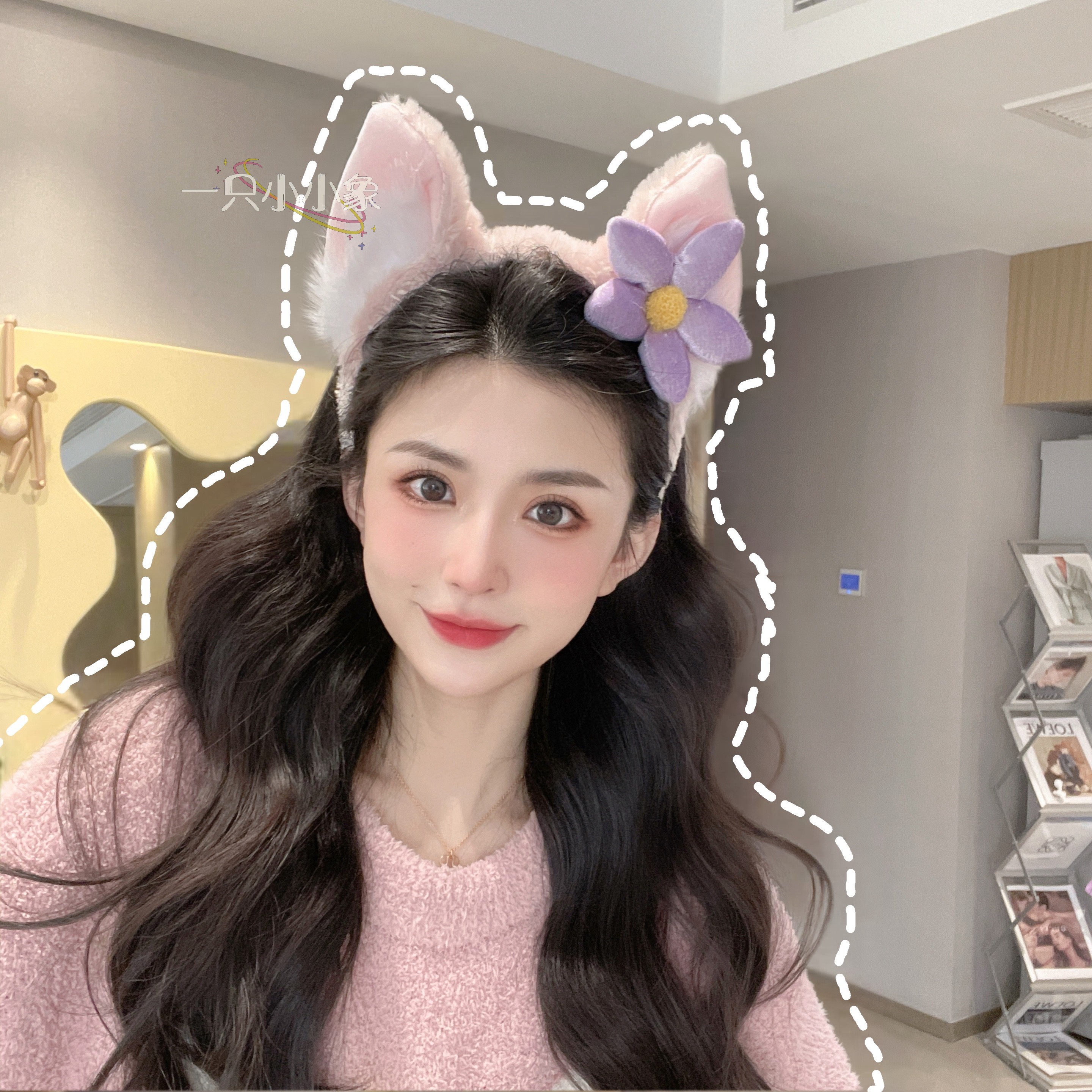又是被儿儿迷住的一天！可爱小狐狸发箍网红猫耳朵发饰发卡头饰品