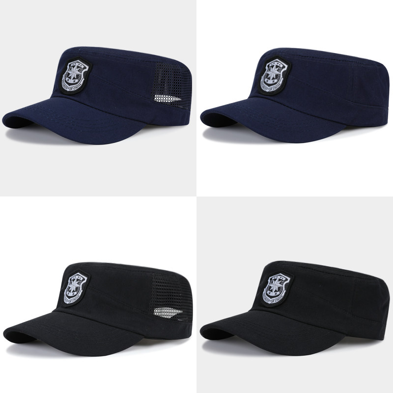 保安帽子夏季作训帽遮阳帽特勤帽新款平顶战术作战夏天大檐鸭舌帽