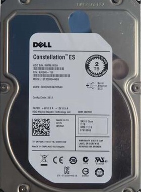DELL 2T SAS硬盘3.5寸 希捷ST2000NM0001 645SS 2TB服务器 非SATA