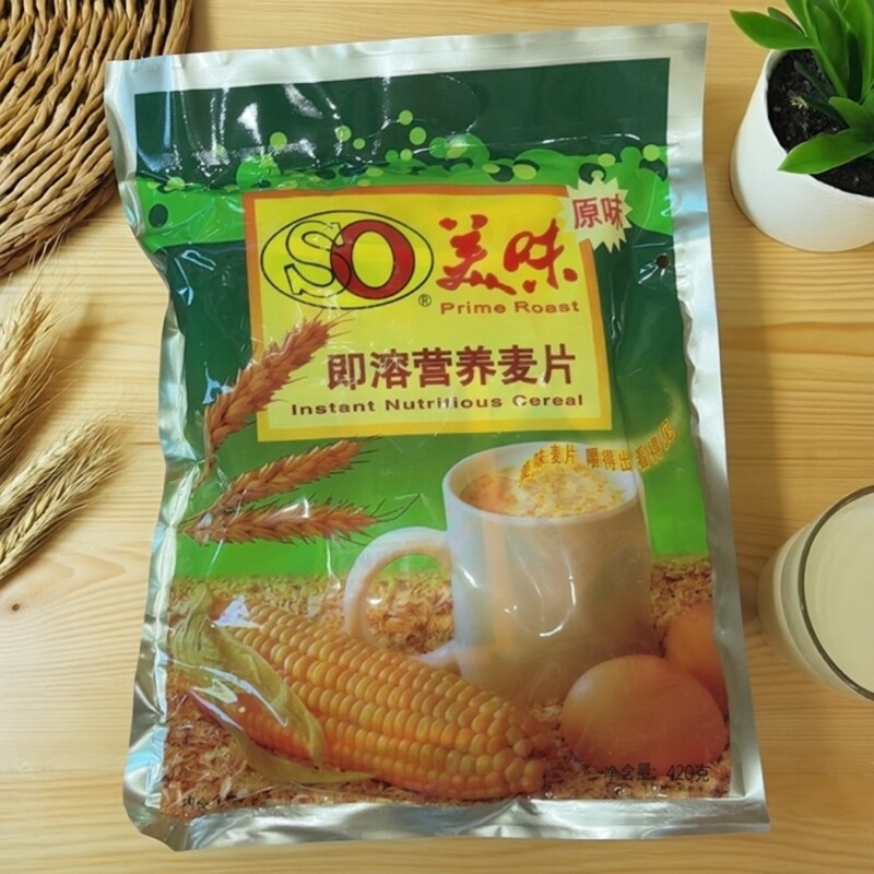 美味即溶营养麦片420克一袋