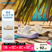 歌瑞家25夏婴幼儿童网面透气防滑抗菌鞋 乐友 垫卡通图案宝宝凉鞋