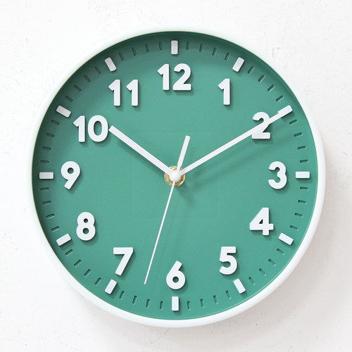 书房塑料静音挂钟20cm