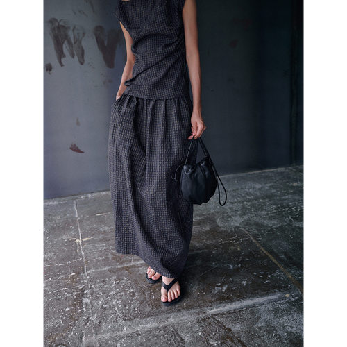 Hello September 开售泡泡格花苞半身裙M8851