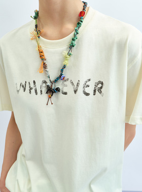 Hello September 小马复古编织搭配穿着不规则撞色项链V60340