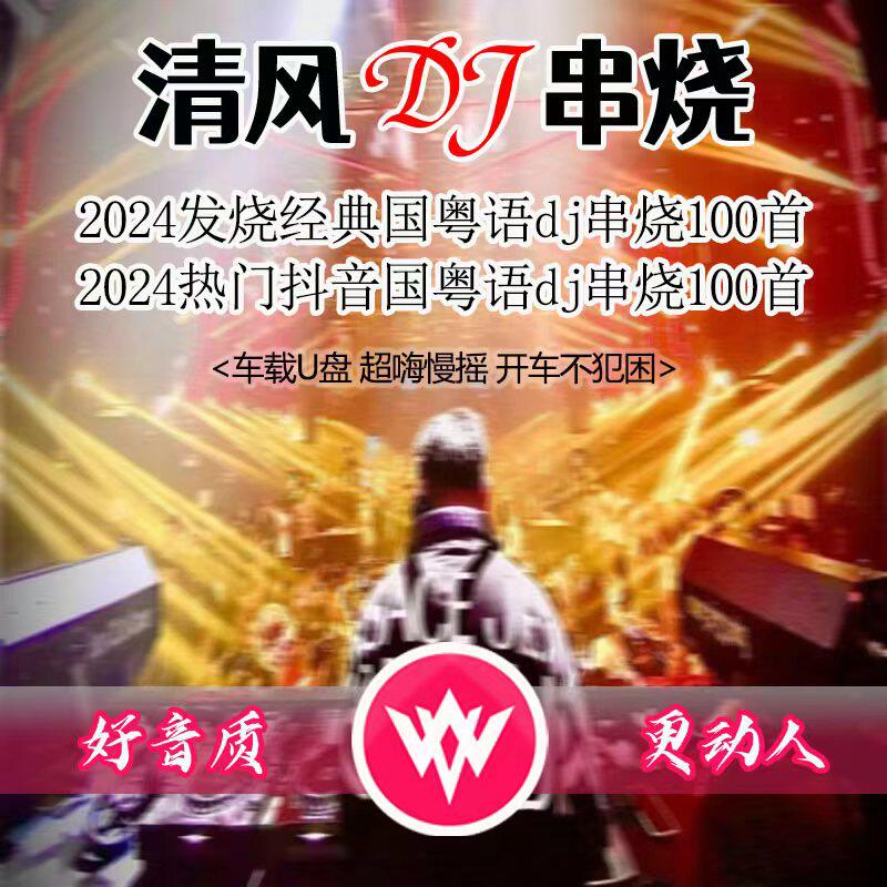 2024汽车载清风dj u盘国粤语歌全串烧劲爆环绕重低音酒吧慢摇舞曲