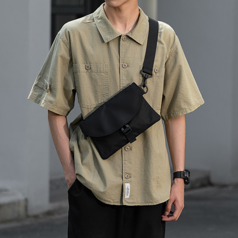 嘻哈迷你潮牌单肩包胸包男街头个性小挂包斜背包斜挎包小包女男包