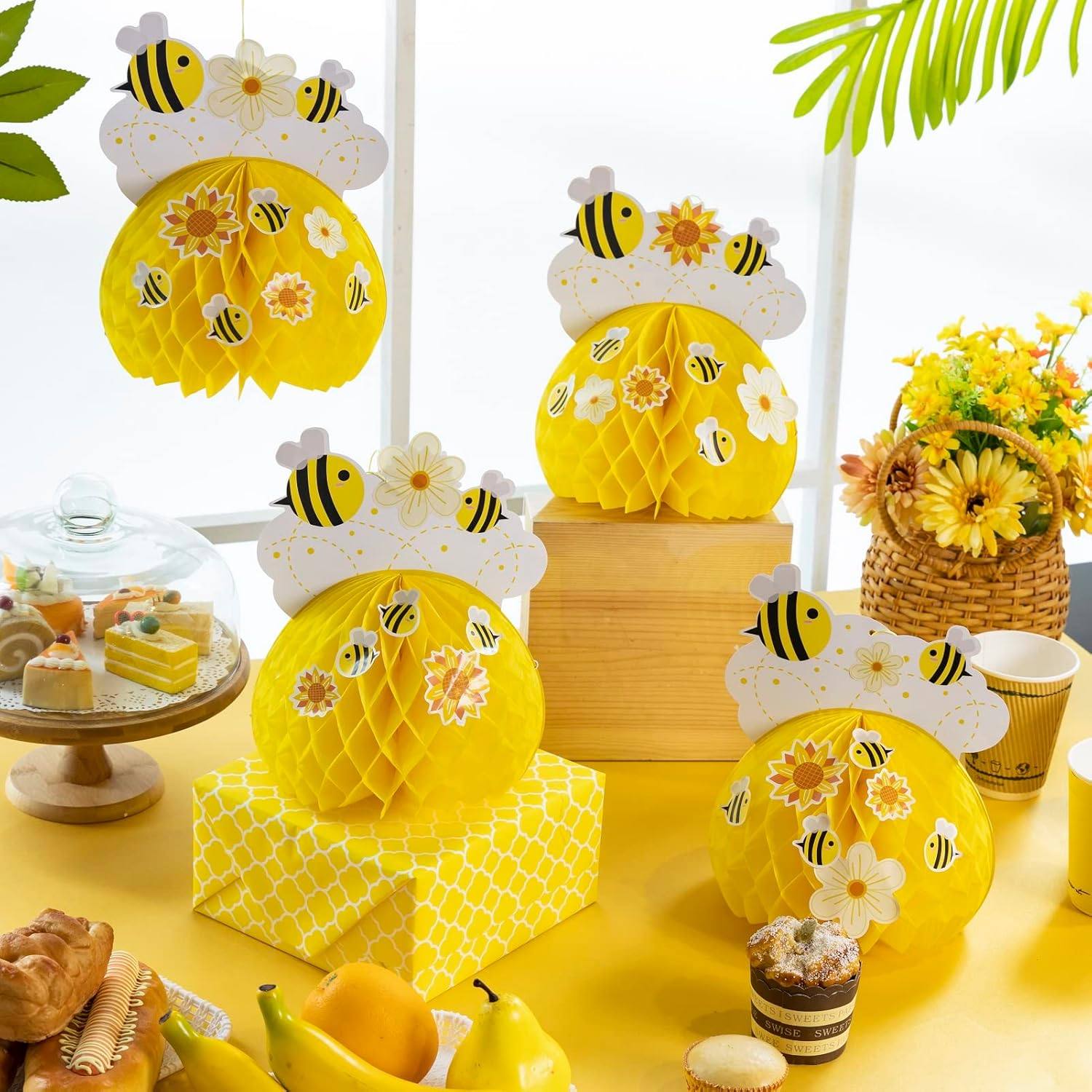 幼儿园教室春天主题环创材料蜜蜂蜂巢蜂窝球吊饰开学派对布置装饰