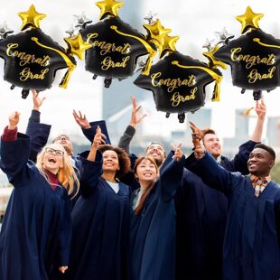 2026学校毕业季典礼装饰布置博士帽铝膜气球庆祝毕业晚会聚会装饰