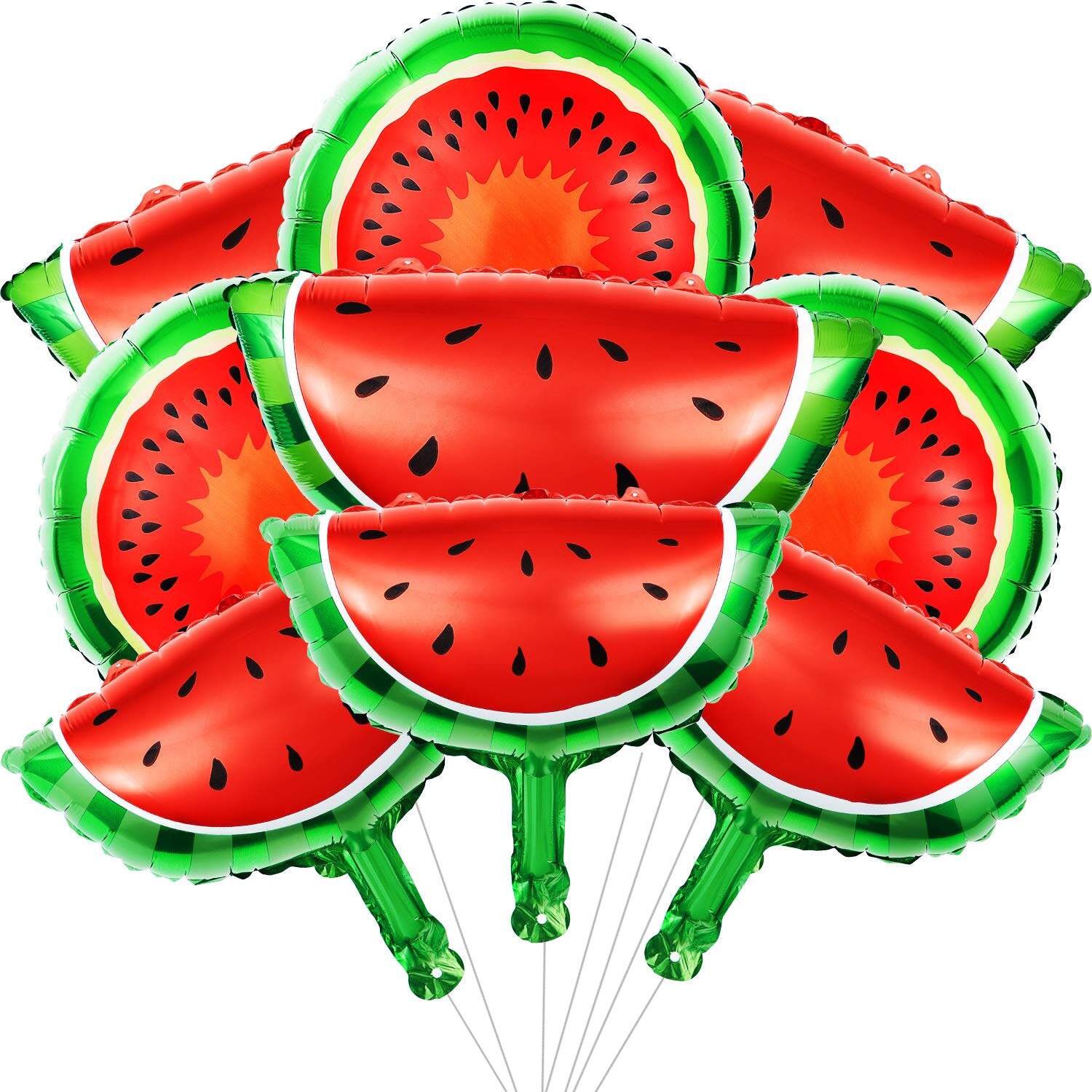 儿童生日派对背景装饰水果橙子西瓜异形铝膜气球夏日主题氛围布置