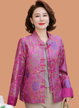中年妈妈春装新中式国风外套2025
