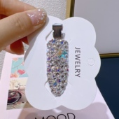 mumu饰品店铺施钻华子水晶钻定制 无痕刘海发夹