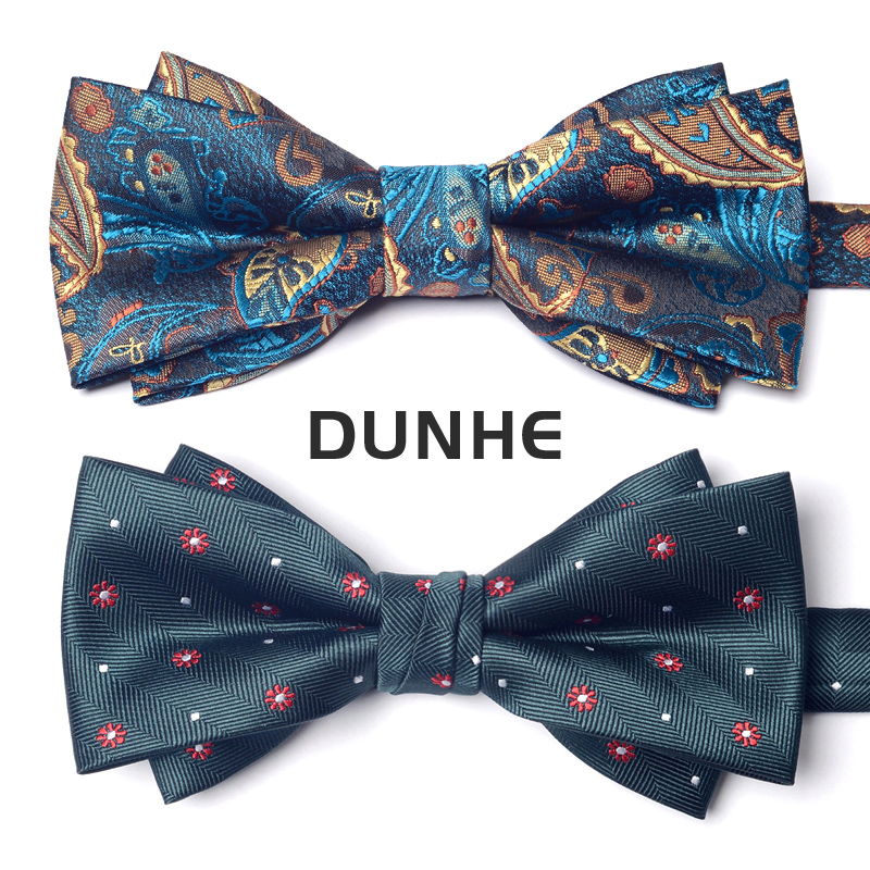 男士绿色新郎伴郎韩版领结顿河