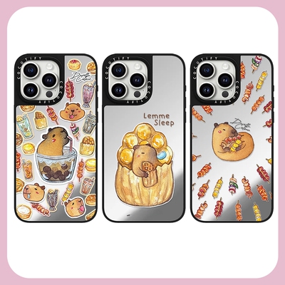C家Deville Dewil可爱卡皮巴拉面包适用苹果17PRO/15promax手机壳iphone14pro保护套13镜面MagSafe磁吸17/16