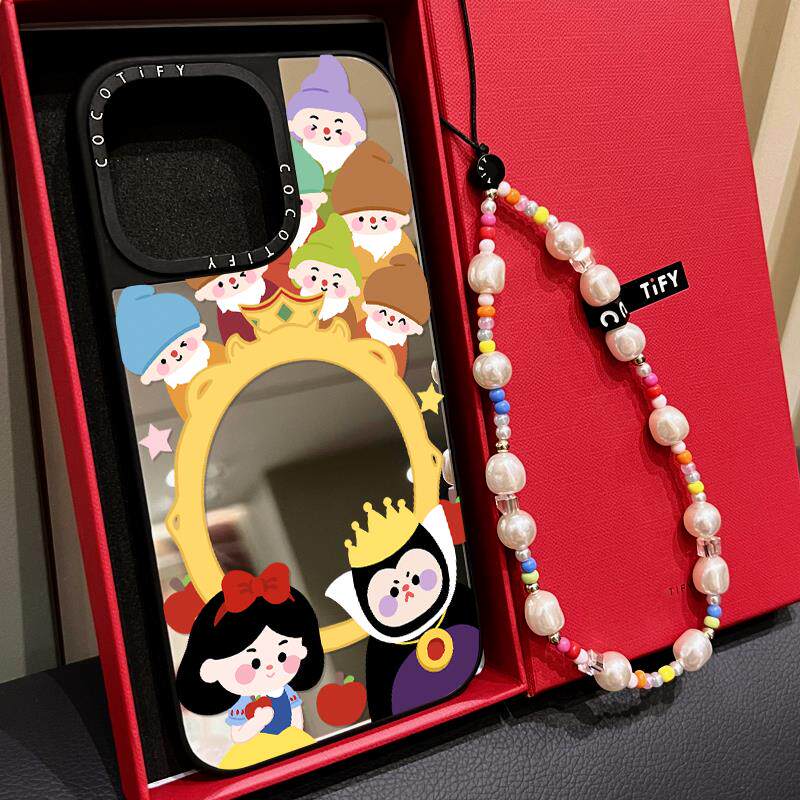 C家镜面MagSafe磁吸魔镜白雪公主适用iphone16promax手机壳15pro苹果14保护套13卡通可爱15创意