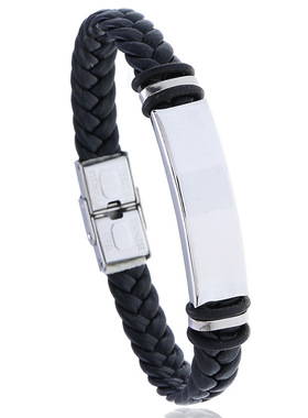 男士光面手环不锈钢手链手镯