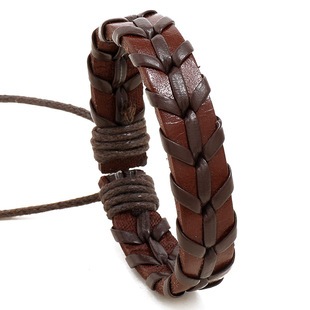 皆宜促销 百搭配饰四季 礼品 个性 外贸牛皮编织手链手工简约时尚