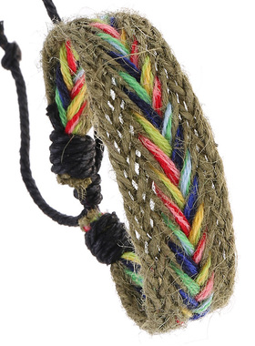 民族风七彩图腾麻绳手链手环