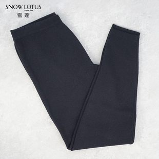 秋冬新款 显瘦加厚打底裤 子女纯色中腰修身 雪莲羊绒保暖裤