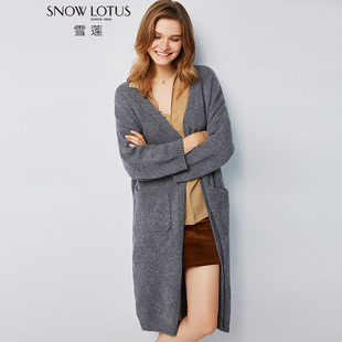 LOTUS 中长款 SINCE 雪莲纯羊绒开衫 披肩欧美 1965 SNOW