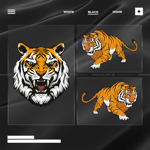 个性创意卡通3D老虎汽车装饰贴