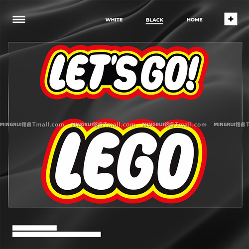 汽车贴纸创意乐高LOGO反光车贴