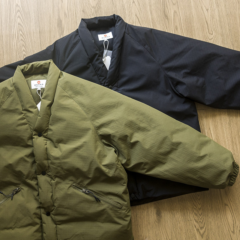 JAPANESE VINTAGE ROBE COTTON COAT AUTUMN AND WINTER OUTDOOR FLUFFY HAND-PLUGGED COTTON THICKENED SHORT CARGO COAT