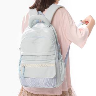 官方新款双肩包韩版高中学生学院风书包女潮流时尚原宿休闲大