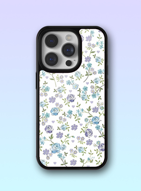 17promax欧美风wf同款蓝紫色丁香花16pro手机壳13Promax苹果14plus防摔11/12小众15保护套xsmax