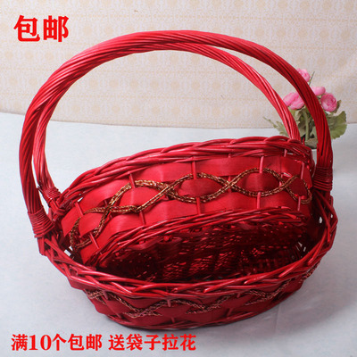 包邮送礼柳编水果篮鸡蛋野餐篮鲜花篮礼品篮子超市果篮子