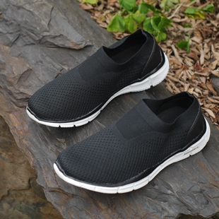 外贸原单夏季新品运动款套脚高弹避震鞋底轻便透气单层弹性面女鞋