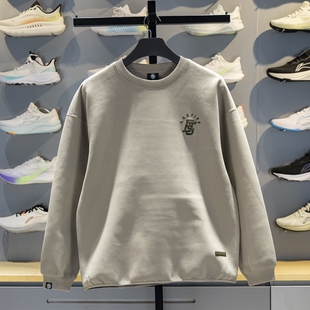 李宁卫衣男子2025冬季新款反伍BADFIVE宽松圆领套头上衣AWDV861