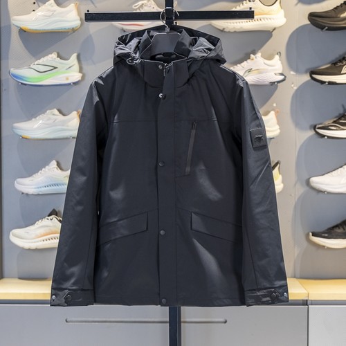 李宁运动风衣男子2025秋新款团购系列防泼水梭织连帽外套AFDVC63