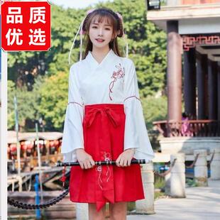 改良汉服女春夏交领古装齐腰襦裙日常汉元素中国风学生装套装班服