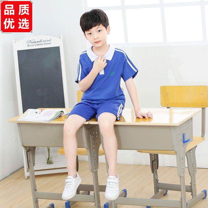 深圳市小学生校服短裤速干统一男女棉质短袖上衣春夏装运动套装