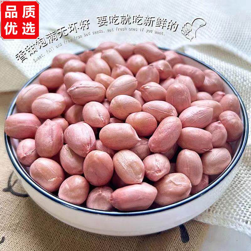 4斤新货精选无壳白沙花生米新货农家新鲜生花生米花生
