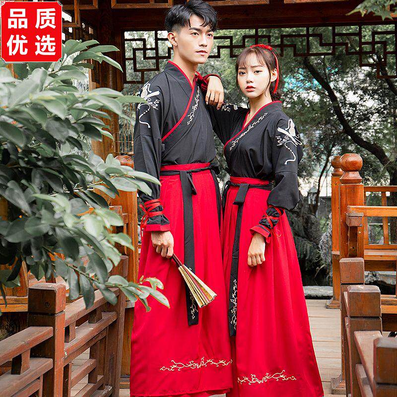 古装男装中国风汉服女书生古风交领襦裙套装班服侠客飘逸日常套装