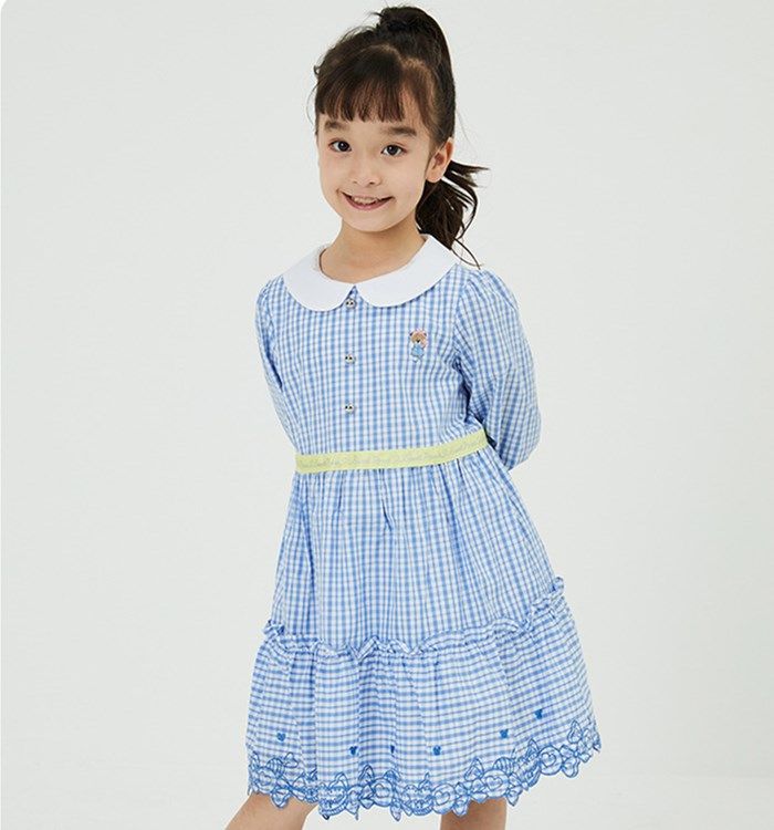 可验 柜货 春夏女童浅蓝色全棉长袖连衣裙PCOWA2342M OWA2342M,童装/婴儿装/亲子装,连衣裙,淘宝优惠券,粉丝福利购,淘宝优惠卷