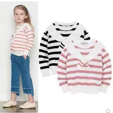 2021秋季款韩国女童海军风条纹毛衣中大童纯棉针织线衫上衣薄款,童装/婴儿装/亲子装,毛衣/针织衫,淘宝优惠券,粉丝福利购,淘宝优惠卷