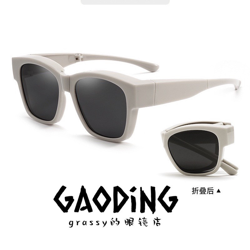 TR90大框偏光套镜近视眼镜专用不透镜腿墨镜夹片驾驶太阳镜旅游