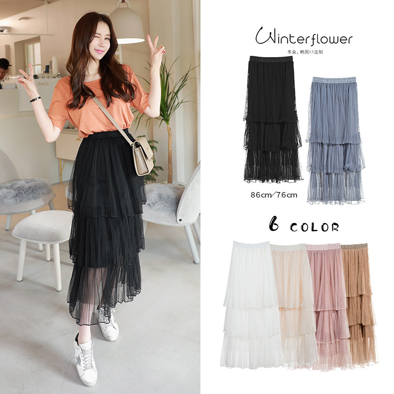 Cake skirt skirt white Spring and summer 2021 new pattern Mid length version Popular black Jacobs Yarn skirt skirtin the Women's clothing/Boutique , Skirts  category - from Buy2taobao.com to provide professional Taobao agent buy service