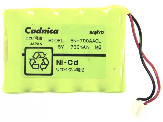 三洋 Sanyo Cadnica 5N-700AACL三洋 6V 700mAh充电电池组现货