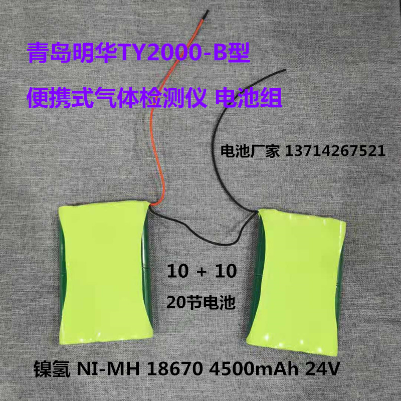 适用青岛明华TY2000-B型便携式气体检测仪18670电池4500mAh12V24V