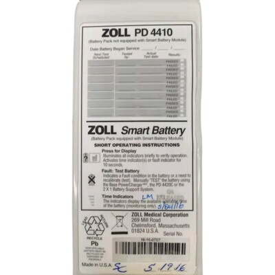 适用美国进口ZOLL卓尔PD4410\M-Serie\1600\2000除颤仪10V2.5电池